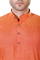 Orange Cotton Linen Kurta Pyjama Set [MSKP073]