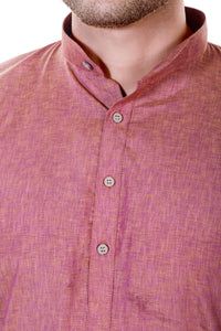 Purple Cotton Linen Kurta Pyjama Set [MSKP075]