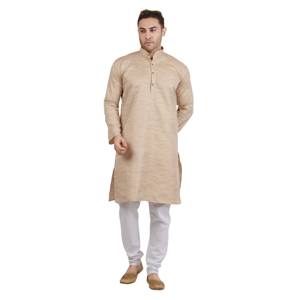Handloom Blend Kurta in Brown