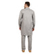 Men's Poly Cotton Pathani Set in Grey [MSKP116]