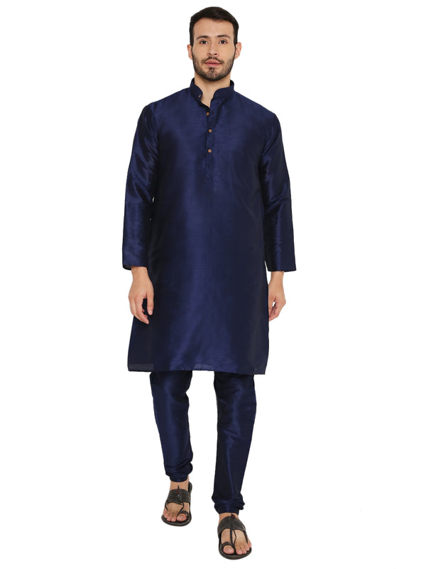 Banarasi Dupion Silk Kurta in Dark Blue