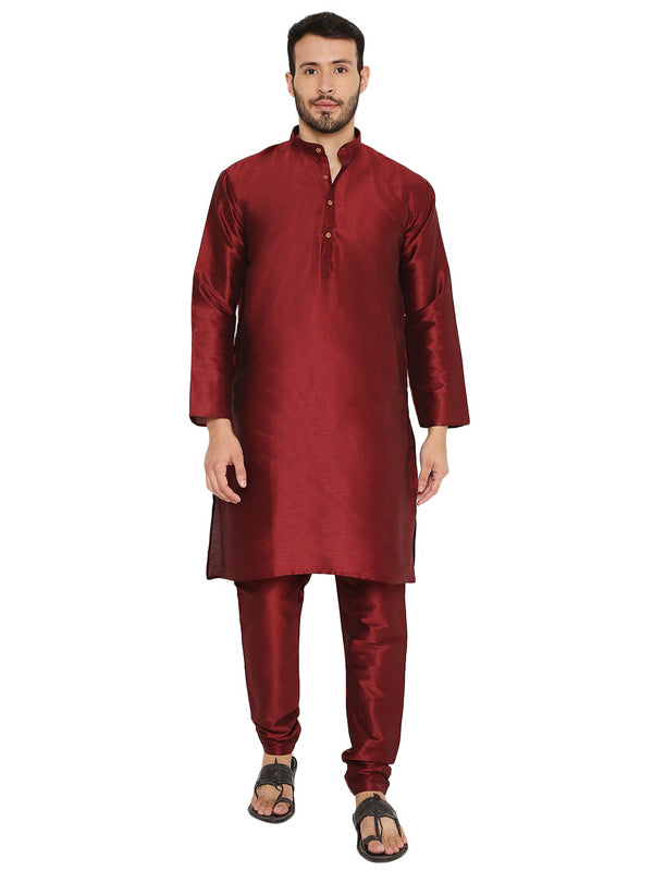 Banarasi Dupion Silk Kurta in Maroon