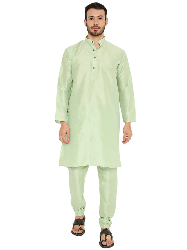Banarasi Dupion Silk Kurta in Green