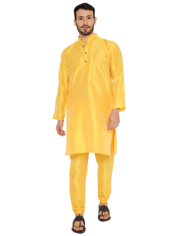 Banarasi Dupion Silk Kurta in Yellow