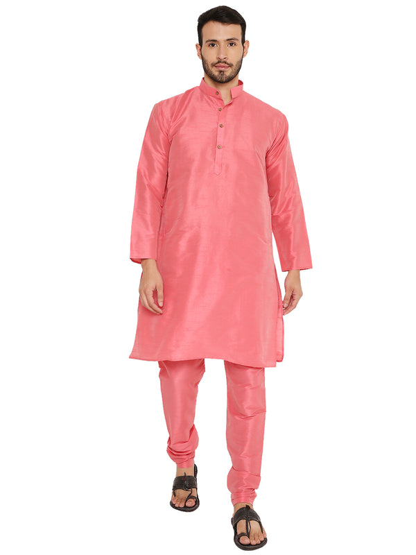Banarasi Dupion Silk Kurta in Pink