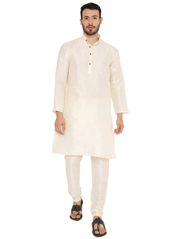 Banarasi Dupion Silk Kurta in White