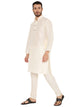 Men's Banarasi Dupion Silk Kurta Pyjama Set in White for Men [MSKP136]