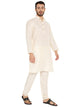 Men's Banarasi Dupion Silk Kurta Pyjama Set in White for Men [MSKP136]