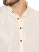 Men's Banarasi Dupion Silk Kurta Pyjama Set in White for Men [MSKP136]