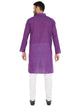 Men's Handloom Cotton Kurta Pyjama Set in Purple for Men [MSKP140]