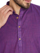 Men's Handloom Cotton Kurta Pyjama Set in Purple for Men [MSKP140]