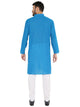 Men's Handloom Cotton Kurta Pyjama Set in Blue for Men [MSKP144]