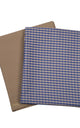 Unstitched PolyBlend Blue/Yellow Checks Shirt & Matching Trouser Combo Set (shirt 2.25m & pant 1.2m) [MSP179]