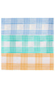 Unstitched PolyBlend Fabric Set of 3 Shirt Pieces in Green/Blue/Orange [MSP207]
