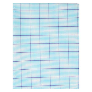 Unstitched PolyViscose Checkered Fabric Shirt (2.50m-35panna) & Trouser (1.2m-58panna) Combo Set in Light Blue [MSP311]