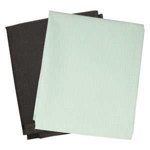Unstitched PolyViscose Fabric Green Small Checks Shirt (2.25m-36panna) & Trouser (1.2m-58panna) Combo Set  [MSP332]