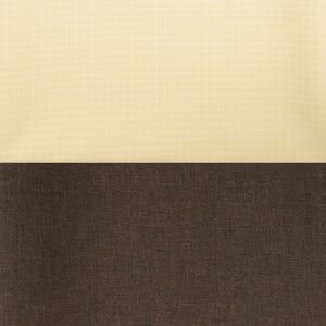 Unstitched PolyViscose Fabric Yellow Small Checks Shirt (2.25m-36panna) & Trouser (1.2m-58panna) Combo Set  [MSP335]
