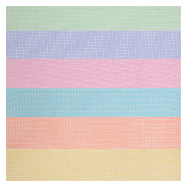 Unstitched PolyViscose Fabric Combo of 6 Small Checks Shirt Pieces in pastel shades, ideal for custom shirt tailoring and creative fabric projects.