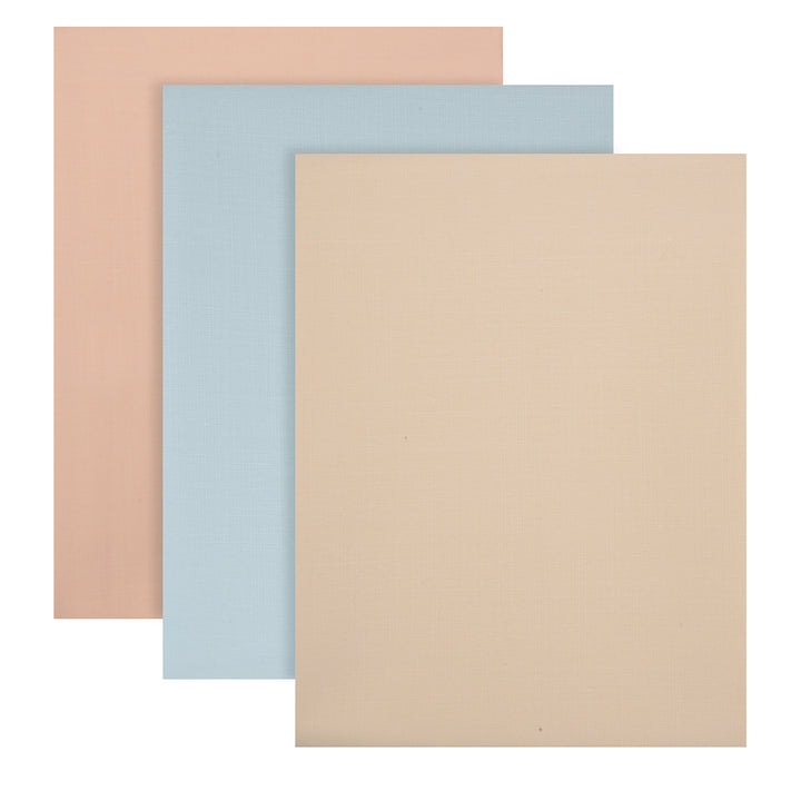 Soft polyviscose shirt fabric set in peach, sky blue, and beige shades, ideal for personalized shirt tailoring and wardrobe upgrades.