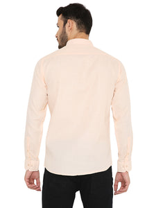 Maharaja Slim Fit Shirt in Pastel Orange for Men [MSS067]