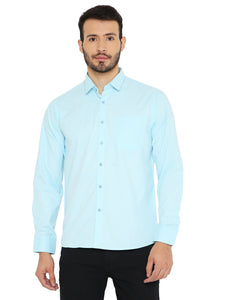 Maharaja Slim Fit Small Checks Shirt in Blue for Men [MSS072]