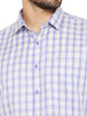 Slim Fit Checkered Shirt in Blue for Men [MSS086]