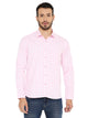 Slim Fit Small Checks Shirt in Light Pink for Men [MSS089]