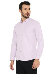 Slim Fit Small Checks Shirt in Pink for Men [MSS094]