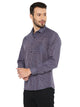 Slim Fit Checked Shirt in Dark Blue for Men [MSS100]