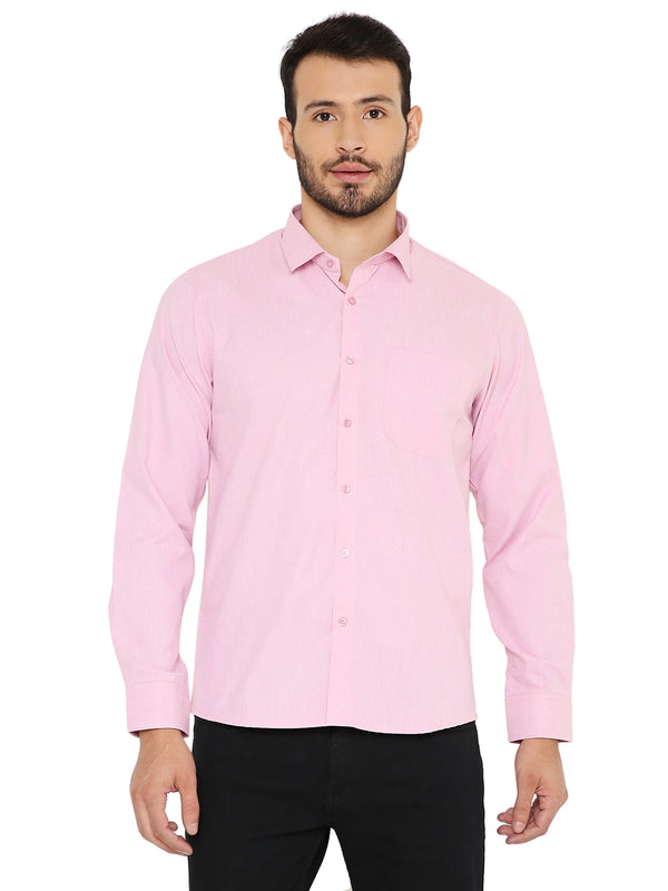 Slim Fit Solid Bright Pink Shirt for Men [MSS111]