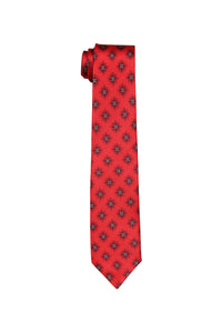 Red Classic Printed Silk Necktie [MSTE007]
