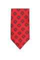 Red Classic Printed Silk Necktie [MSTE007]