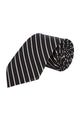 Black Classic Printed Silk Necktie [MSTE010]