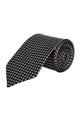 Black Classic Printed Silk Necktie [MSTE011]
