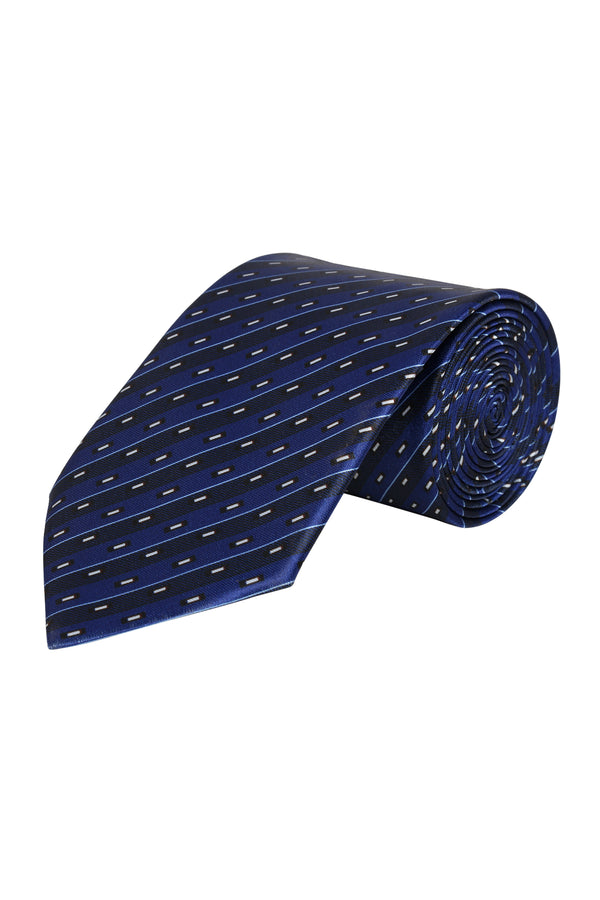 Blue Classic Printed Silk Necktie