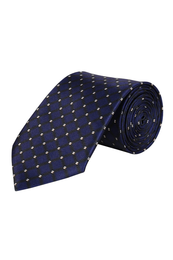 Blue Classic Printed Silk Necktie