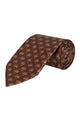 Brown Classic Printed Silk Necktie [MSTE019]